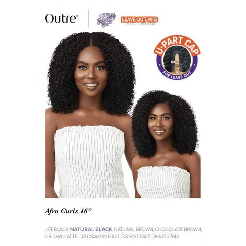 Outre Big Beautiful HH Blend Leave Out U Part Wig - AFRO CURLS 16" - SoGoodBB.com
