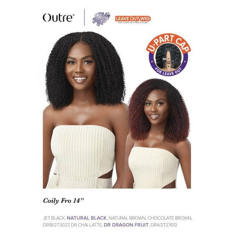 Outre Big Beautiful HH Blend Leave Out U Part Wig - COILY FRO 14" - SoGoodBB.com