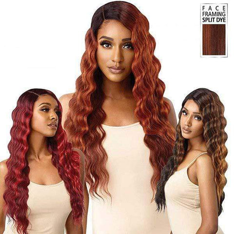 Outre Color Bomb Synthetic Swiss Lace Front Wig - OLINA - SoGoodBB.com