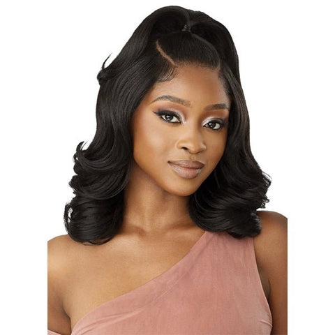 Outre Human Hair Blend 5x5 Lace Closure Wig - HHB BODY WAVE 16" - SoGoodBB.com