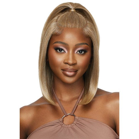 Outre Human Hair Blend 5x5 Lace Closure Wig - HHB NATURAL YAKI 14" - SoGoodBB.com