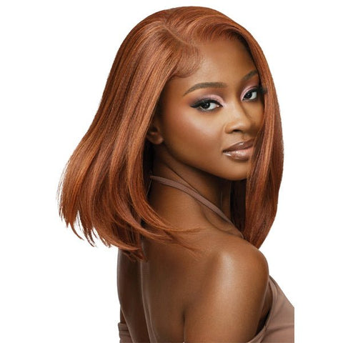Outre Human Hair Blend 5x5 Lace Closure Wig - HHB NATURAL YAKI 14" - SoGoodBB.com