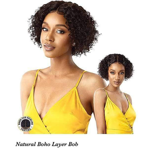 Outre Mytresses Gold Label 100% Human Hair Lace Front Wig - NATURAL BOHO LAYER BOB - SoGoodBB.com