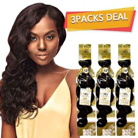 Outre MyTresses Gold Label 100% Human Hair Weave 3 bundles - NATURAL BODY 10"-22" - SoGoodBB.com