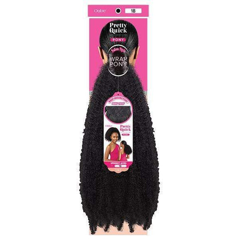 Outre Pretty Quick Synthetic Wrap Ponytail - SPRINGY AFRO - SoGoodBB.com