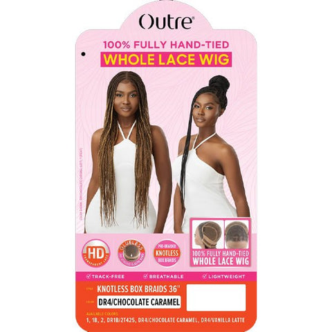 Outre Synthetic 100% Fully Hand-tied Whole Lace Wig - KNOTLESS BOX BRAIDS 36" - SoGoodBB.com