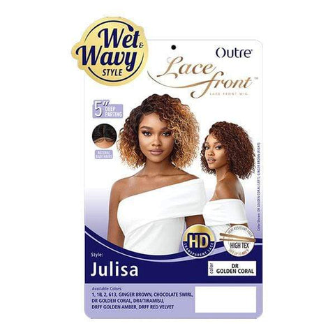 Outre Synthetic 5" Deep L-Part Swiss Wet & Wavy Lace Front Wig - JULISA - SoGoodBB.com