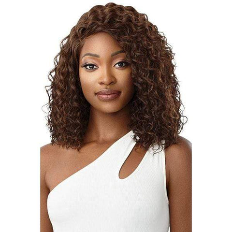 Outre Synthetic 5" Deep L-Part Swiss Wet & Wavy Lace Front Wig - LEENA - SoGoodBB.com