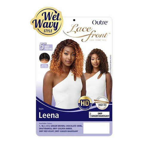 Outre Synthetic 5" Deep L-Part Swiss Wet & Wavy Lace Front Wig - LEENA - SoGoodBB.com