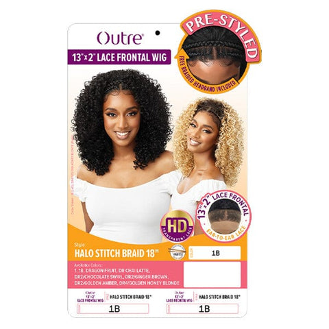 Outre Synthetic Hair 13x2 HD Lace Front Wig - HALO STITCH BRAID 18 - SoGoodBB.com