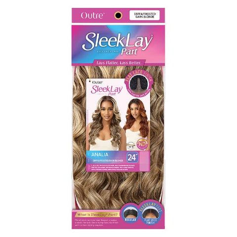 Outre Synthetic Sleeklay Part HD Lace Front Wig - ANALIA - SoGoodBB.com
