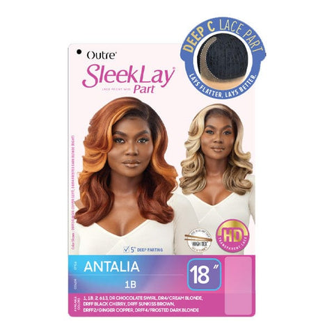 Outre Synthetic Sleeklay Part HD Lace Front Wig - ANTALIA - SoGoodBB.com
