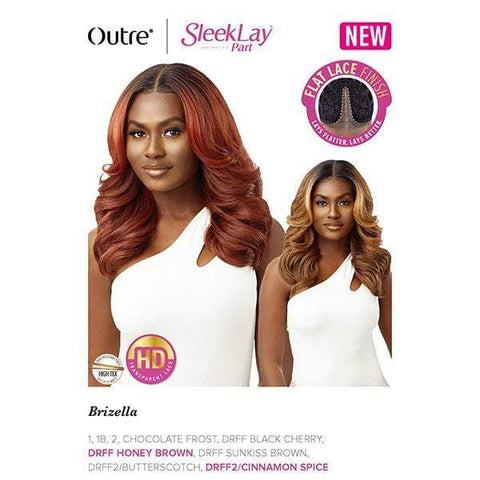 Outre Synthetic Sleeklay Part HD Lace Front Wig - BRIZELLA - SoGoodBB.com