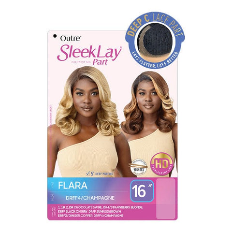 Outre Synthetic Sleeklay Part HD Lace Front Wig - FLARA - Clearance - SoGoodBB.com