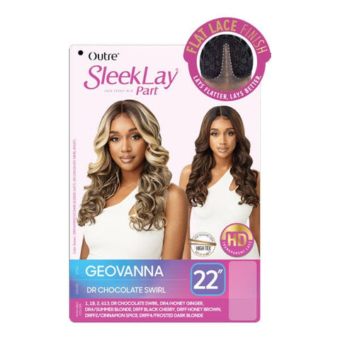 Outre Synthetic Sleeklay Part HD Lace Front Wig - GEOVANNA - SoGoodBB.com