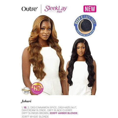 Outre Synthetic Sleeklay Part HD Lace Front Wig - JOHARI - SoGoodBB.com