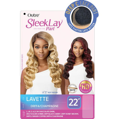 Outre Synthetic Sleeklay Part HD Lace Front Wig - LAVETTE - SoGoodBB.com