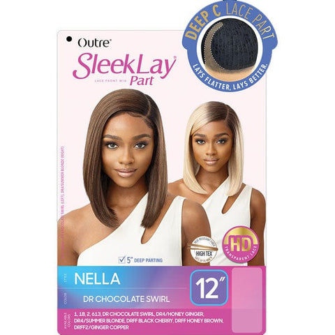 Outre Synthetic Sleeklay Part HD Lace Front Wig - NELLA - SoGoodBB.com