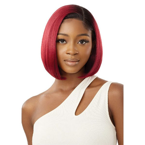 Outre Synthetic Sleeklay Part HD Lace Front Wig - PERI - SoGoodBB.com