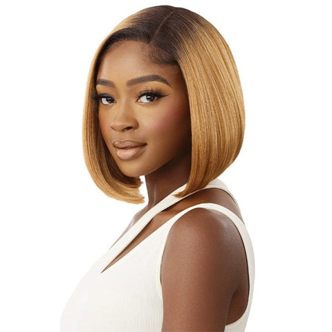 Outre Synthetic Sleeklay Part HD Lace Front Wig - PERI - SoGoodBB.com