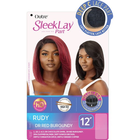 Outre Synthetic Sleeklay Part HD Lace Front Wig - RUDY - SoGoodBB.com