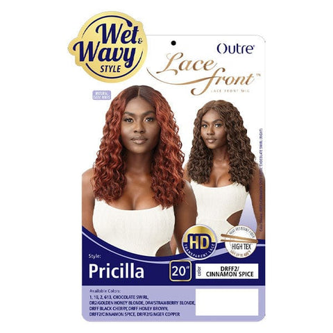 Outre Synthetic Swiss Wet & Wavy Lace Front Wig - PRICILLA - SoGoodBB.com