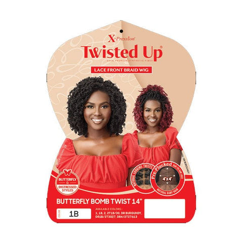 Outre X-Pression Twisted Up Lace Front Braid Wig - BUTTERFLY BOMB TWIST 14″ - Clearance - SoGoodBB.com