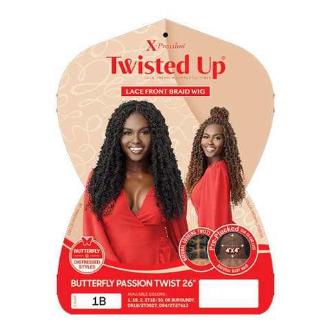 Outre X-Pression Twisted Up Lace Front Braid Wig - BUTTERFLY PASSION TWIST 26" - SoGoodBB.com