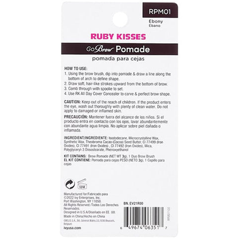 RUBY KISSES Go Brow Pomade - (C) - SoGoodBB.com
