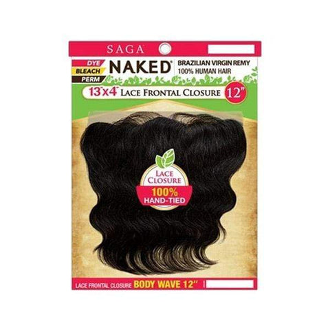 Saga Naked Brazilian Virgin Remy 100% Human Hair 13X4 Lace Frontal Closure - BODY WAVE 12"-16" - SoGoodBB.com