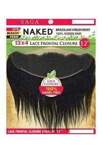 Saga Naked Brazilian Virgin Remy 100% Human Hair 13X4 Lace Frontal Closure - STRAIGHT 12"-16" - SoGoodBB.com