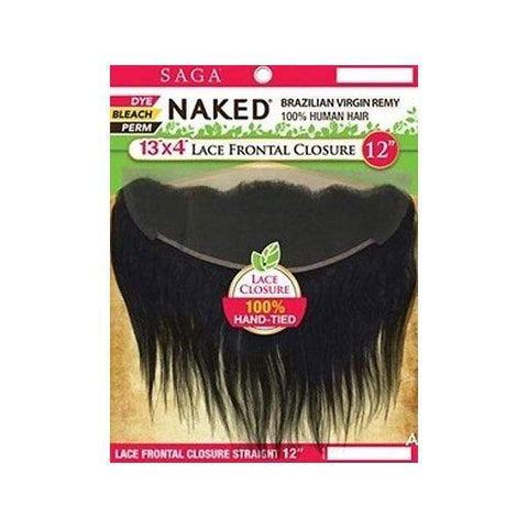 Saga Naked Brazilian Virgin Remy 100% Human Hair 13X4 Lace Frontal Closure - STRAIGHT 12"-16" - SoGoodBB.com
