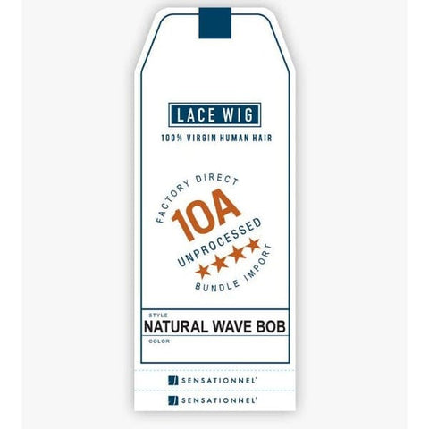 Sensationnel 100% Virgin Human Hair 10A Lace Front Wig - 10A NATURAL WAVE BOB - SoGoodBB.com