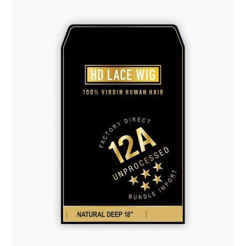 Sensationnel 100% Virgin Human Hair 12A 13X4 Frontal HD Lace Wig - NATURAL DEEP 18" - SoGoodBB.com