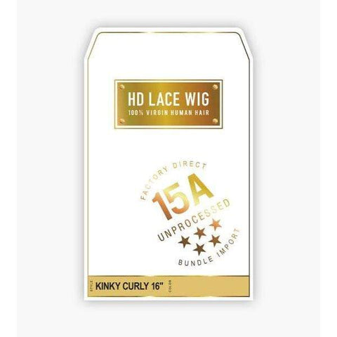 Sensationnel 100% Virgin Human Hair 15A 13X4 Frontal HD Lace Wig - KINKY CURLY 16″ - SoGoodBB.com