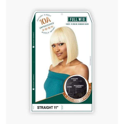 Sensationnel 100% Virgin Human Hair Full Wig - 10A STRAIGHT 11” - SoGoodBB.com