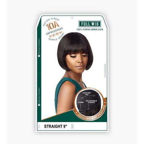 Sensationnel 100% Virgin Human Hair Full Wig - 10A STRAIGHT 9” - SoGoodBB.com