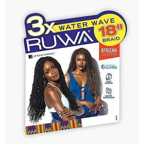 Sensationnel African Collection Aqua Tex Pre-Layered Crochet Braid - 3X RUWA WATER WAVE 18" - SoGoodBB.com