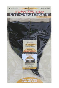 Sensationnel Bare & Natural Frontal Lace Closure Malaysian Virgin Remi - 12x4 Swiss Lace CLOSURE Straight 12" - SoGoodBB.com