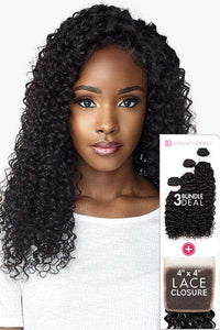 Sensationnel Bare & Natural Virgin Remi Human Hair Weave - BOHEMIAN 3PCS + 4x4 CLOSURE - SoGoodBB.com