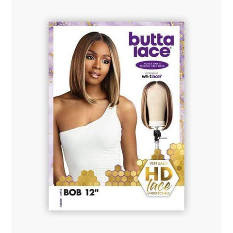 Sensationnel Butta Human Hair Blend Lace Front Wig - BOB 12" - SoGoodBB.com