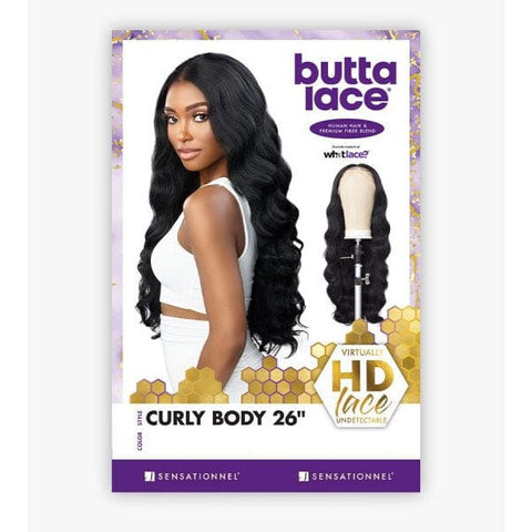 Sensationnel Butta Human Hair Blend Lace Front Wig - CURLY BODY 26" - SoGoodBB.com