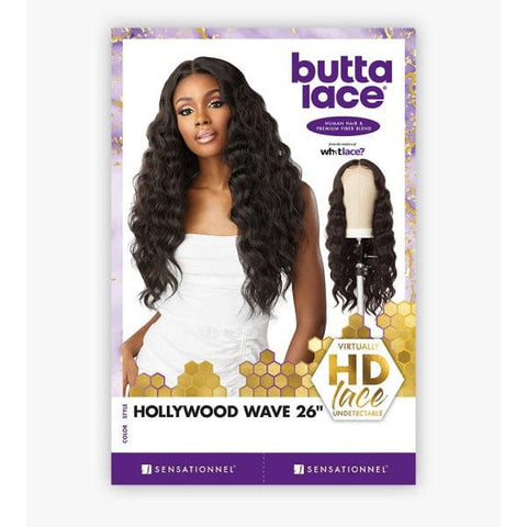 Sensationnel Butta Human Hair Blend Lace Front Wig - HOLLYWOOD WAVE 26" - SoGoodBB.com