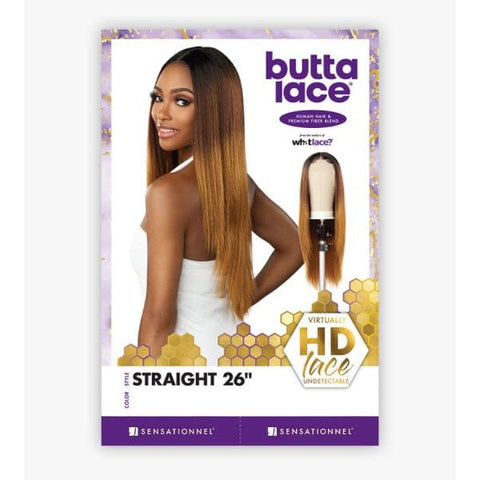 Sensationnel Butta Human Hair Blend Lace Front Wig - STRAIGHT 26" - SoGoodBB.com