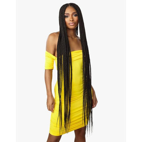 Sensationnel Cloud 9 4x4 Braid Lace Front Wig - BRAIDED BOX BRAID X-LARGE 50″ - Unbeatable - SoGoodBB.com