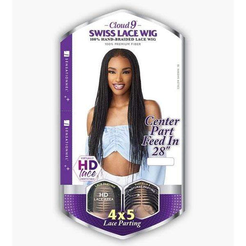 Sensationnel Cloud 9 4x5 Braid Lace Front Wig - CENTER PART FEED IN 28" - SoGoodBB.com