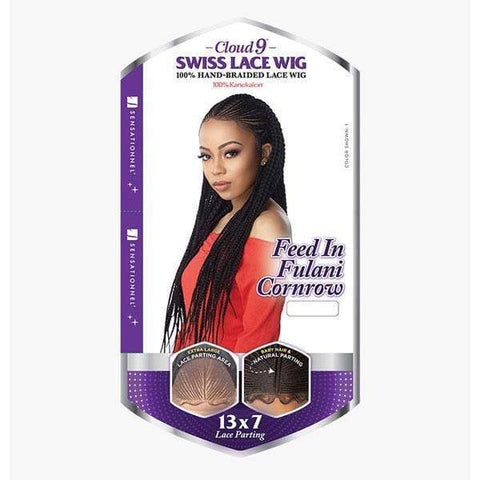 Sensationnel Cloud 9 Synthetic 13x7 Lace Parting Swiss Braid Lace Wig - FEED IN FULANI CORNROW - SoGoodBB.com