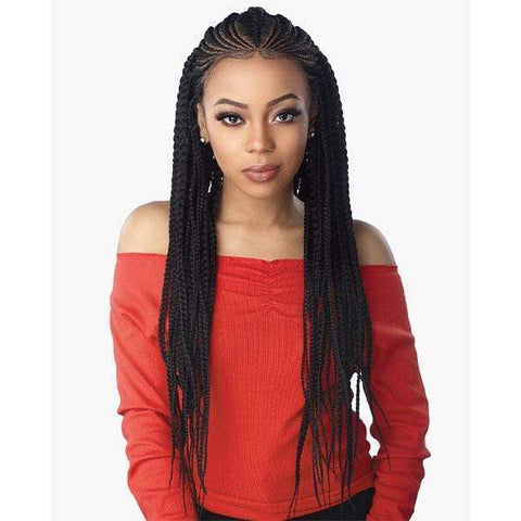 Sensationnel Cloud 9 Synthetic 13x7 Lace Parting Swiss Braid Lace Wig - FEED IN FULANI CORNROW - SoGoodBB.com