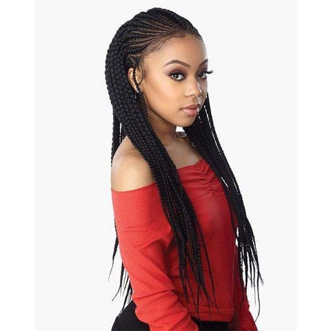 Sensationnel Cloud 9 Synthetic 13x7 Lace Parting Swiss Braid Lace Wig - FEED IN FULANI CORNROW - SoGoodBB.com
