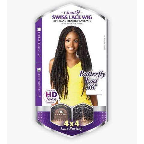 Sensationnel Cloud 9 Synthetic 4x4 Lace Parting Swiss Braid Lace Wig - BUTTERFLY LOCS 30" - Clearance - SoGoodBB.com
